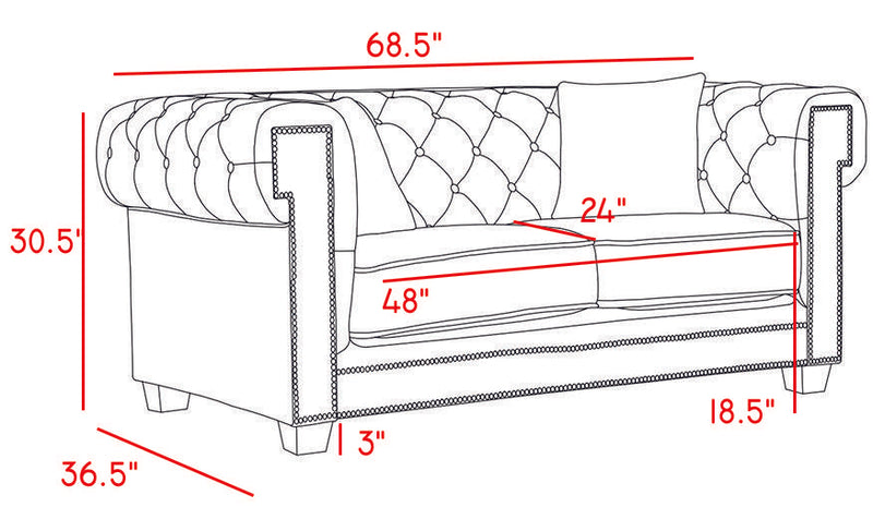 Bowery Grey Velvet Loveseat - Town Of Bargains Furniture - NY