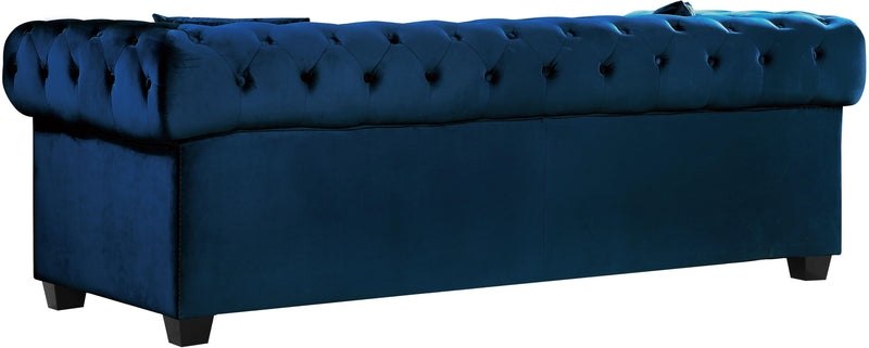 Bowery Navy Velvet Sofa