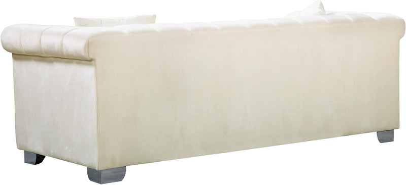 Kayla Cream Velvet Sofa - Town Of Bargains Furniture - NY