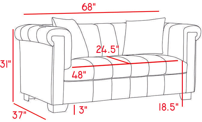 Kayla Navy Velvet Loveseat - Town Of Bargains Furniture - NY