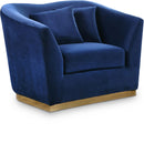 Arabella Navy Velvet Chair - Town Of Bargains Furniture - NY