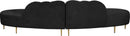 Divine Black Velvet 2pc. Sectional - Town Of Bargains Furniture - NY
