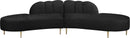 Divine Black Velvet 2pc. Sectional - Town Of Bargains Furniture - NY