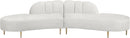 Divine Cream Velvet 2pc. Sectional - Town Of Bargains Furniture - NY