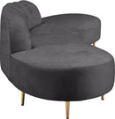 Divine Grey Velvet 2pc. Sectional - Town Of Bargains Furniture - NY