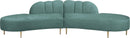 Divine Mint Velvet 2pc. Sectional - Town Of Bargains Furniture - NY