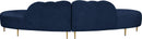 Divine Navy Velvet 2pc. Sectional - Town Of Bargains Furniture - NY