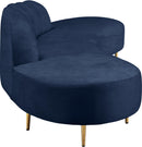 Divine Navy Velvet 2pc. Sectional - Town Of Bargains Furniture - NY