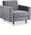 Lola Grey Velvet Chair - Town Of Bargains Furniture - NY