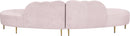 Divine Pink Velvet 2pc. Sectional - Town Of Bargains Furniture - NY
