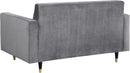 Lola Grey Velvet Loveseat - Town Of Bargains Furniture - NY
