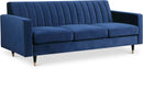 Lola Navy Velvet Sofa - Town Of Bargains Furniture - NY