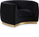 Julian Black Velvet Chair - Town Of Bargains Furniture - NY