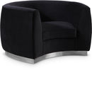Julian Black Velvet Chair - Town Of Bargains Furniture - NY