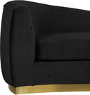 Julian Black Velvet Chaise - Town Of Bargains Furniture - NY