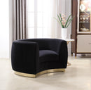 Julian Black Velvet Chair - Town Of Bargains Furniture - NY