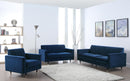 Lola Navy Velvet Sofa - Town Of Bargains Furniture - NY