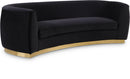 Julian Black Velvet Sofa - Town Of Bargains Furniture - NY