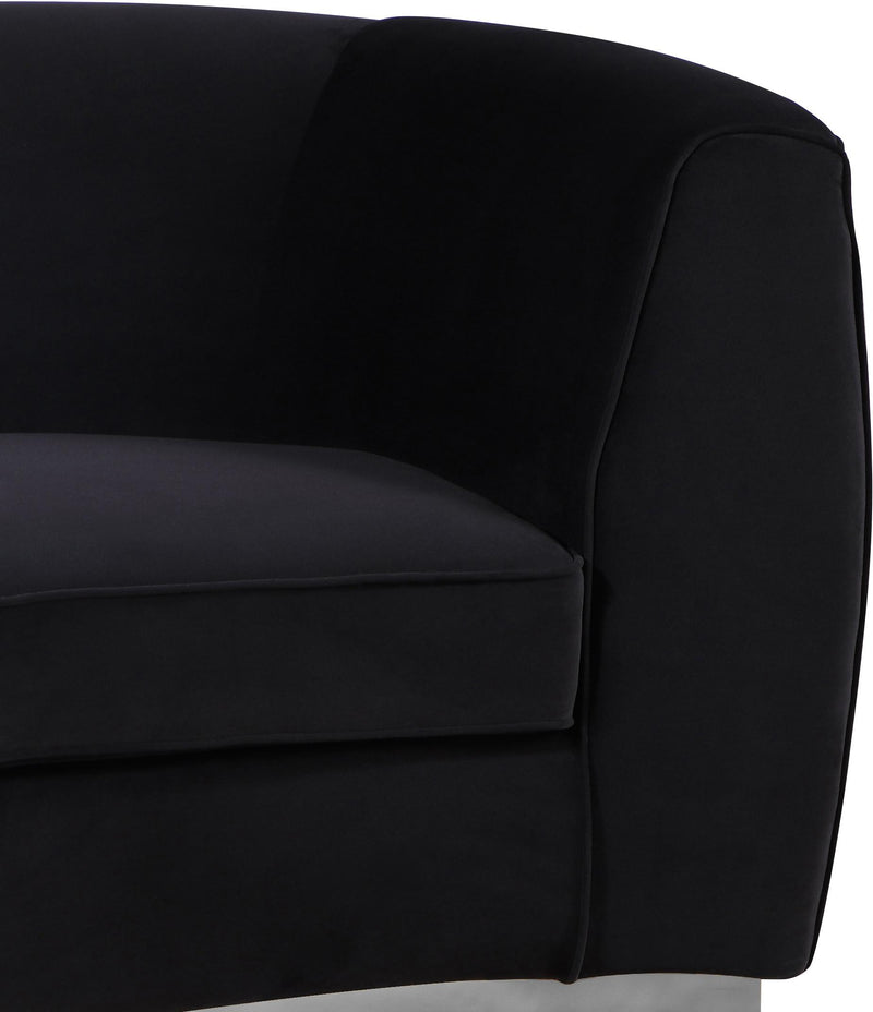 Julian Black Velvet Sofa - Town Of Bargains Furniture - NY