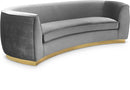 Julian Grey Velvet Sofa - Town Of Bargains Furniture - NY