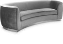 Julian Grey Velvet Sofa - Town Of Bargains Furniture - NY