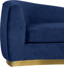 Julian Navy Velvet Chaise - Town Of Bargains Furniture - NY