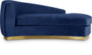 Julian Navy Velvet Chaise - Town Of Bargains Furniture - NY