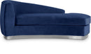 Julian Navy Velvet Chaise - Town Of Bargains Furniture - NY