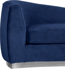 Julian Navy Velvet Chaise - Town Of Bargains Furniture - NY