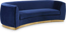 Julian Navy Velvet Sofa - Town Of Bargains Furniture - NY