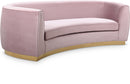 Julian Pink Velvet Sofa - Town Of Bargains Furniture - NY