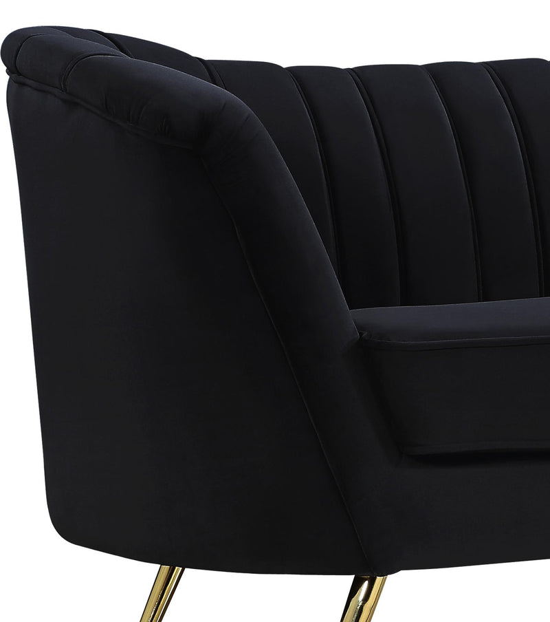 Margo Black Velvet Sofa - Town Of Bargains Furniture - NY