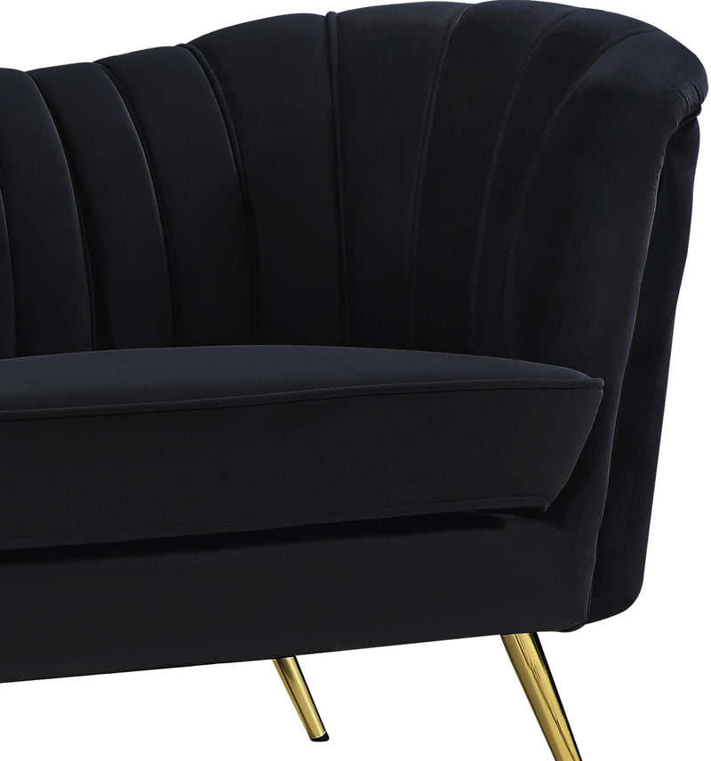 Margo Black Velvet Sofa - Town Of Bargains Furniture - NY