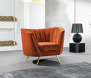 Margo Cognac Velvet Chair - Town Of Bargains Furniture - NY