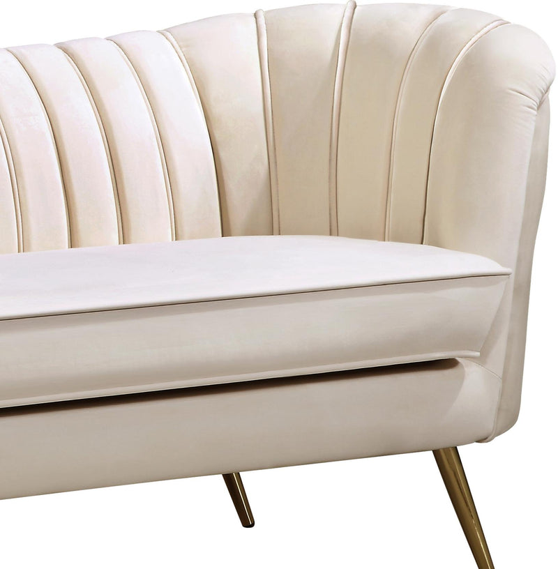 Margo Cream Velvet Sofa - Town Of Bargains Furniture - NY