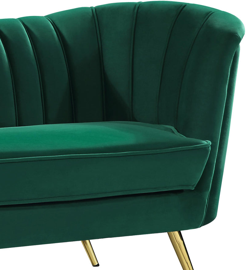 Margo Green Velvet Loveseat - Town Of Bargains Furniture - NY