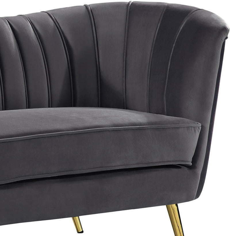 Margo Grey Velvet Sofa - Town Of Bargains Furniture - NY