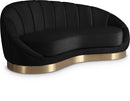Shelly Black Velvet Chaise - Town Of Bargains Furniture - NY