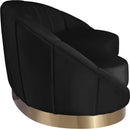 Shelly Black Velvet Chaise - Town Of Bargains Furniture - NY