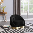 Shelly Black Velvet Chair - Town Of Bargains Furniture - NY