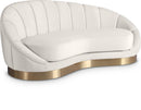 Shelly Cream Velvet Chaise - Town Of Bargains Furniture - NY