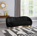 Shelly Black Velvet Sofa - Town Of Bargains Furniture - NY