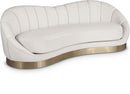 Shelly Cream Velvet Sofa - Town Of Bargains Furniture - NY