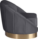 Shelly Grey Velvet Chair - Town Of Bargains Furniture - NY