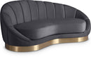 Shelly Grey Velvet Chaise - Town Of Bargains Furniture - NY