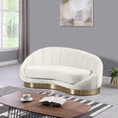 Shelly Cream Velvet Chaise - Town Of Bargains Furniture - NY