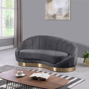 Shelly Grey Velvet Chaise - Town Of Bargains Furniture - NY