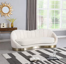 Shelly Cream Velvet Sofa - Town Of Bargains Furniture - NY