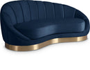Shelly Navy Velvet Chaise - Town Of Bargains Furniture - NY