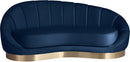 Shelly Navy Velvet Chaise - Town Of Bargains Furniture - NY